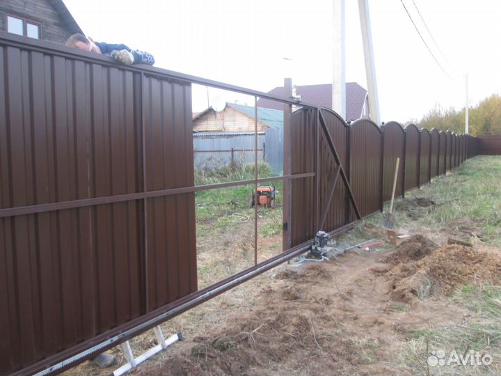 Установка заборов. Забор из профлиста