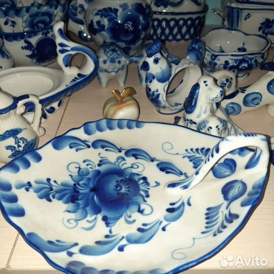 Фарфор гжель, кобальт