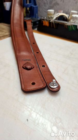 Ремень для гитары из натуральной кожи