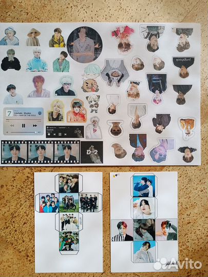BTS наклейки и кубики