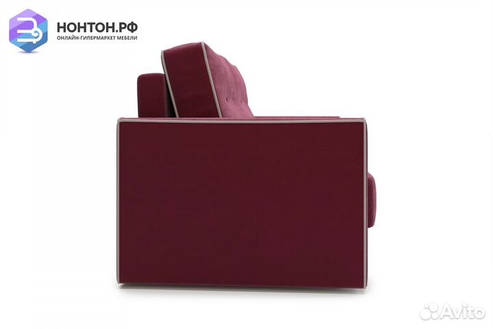 Диван еврокнижка Леон бордовый
