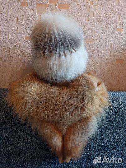 Воротник из рыжей лисы