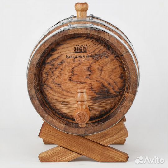 Дубовая обожжённая бочка Подарочная 3л