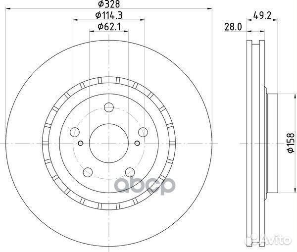 Диск тормозной перед ND1095K nisshinbo