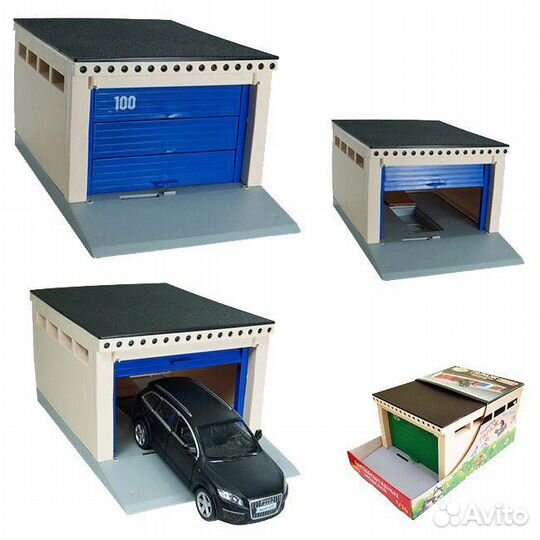 Гараж для машинок с воротами