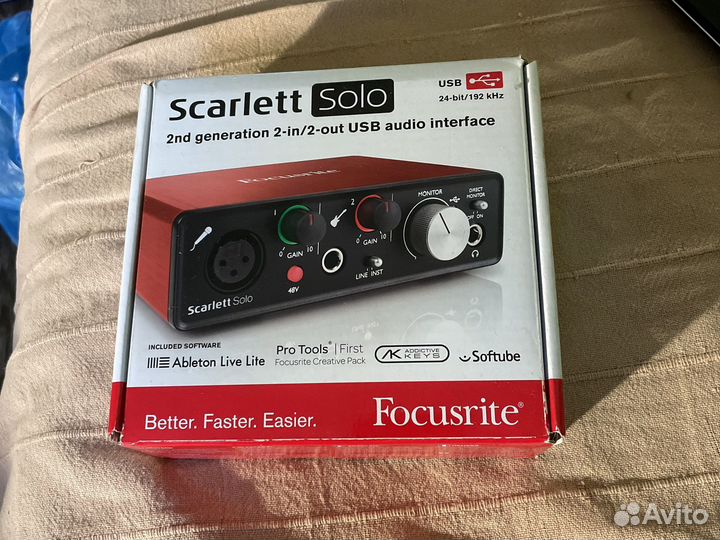 Звуковая карта focusrite scarlett solo 2 коробка