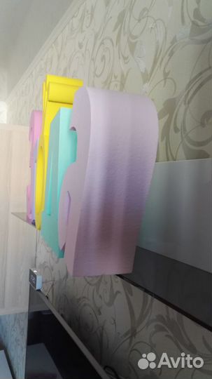 Объемная надпись из пенопласта - 3 года