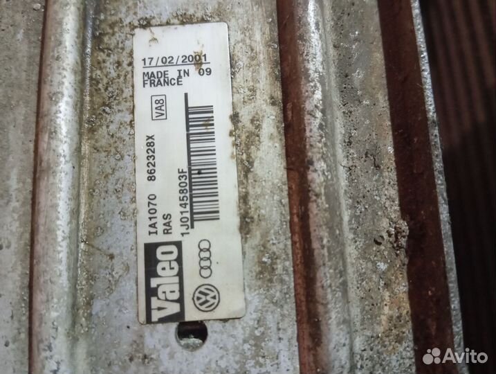 Интеркулер volkswagen Bora Passat 1.8 t