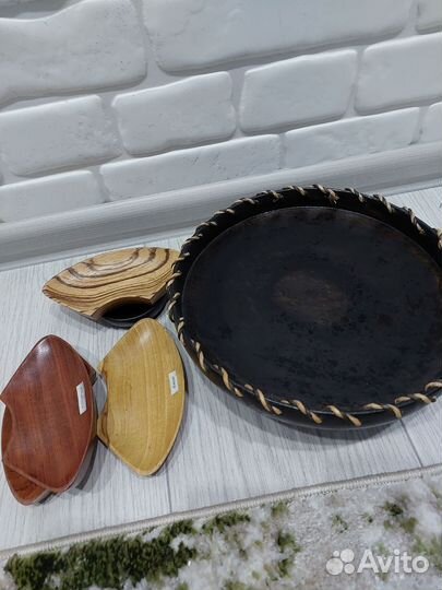 Деревянная тарелка