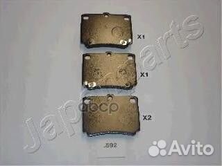 Колодки тормозные дисковые, комплект PP592AF Ja