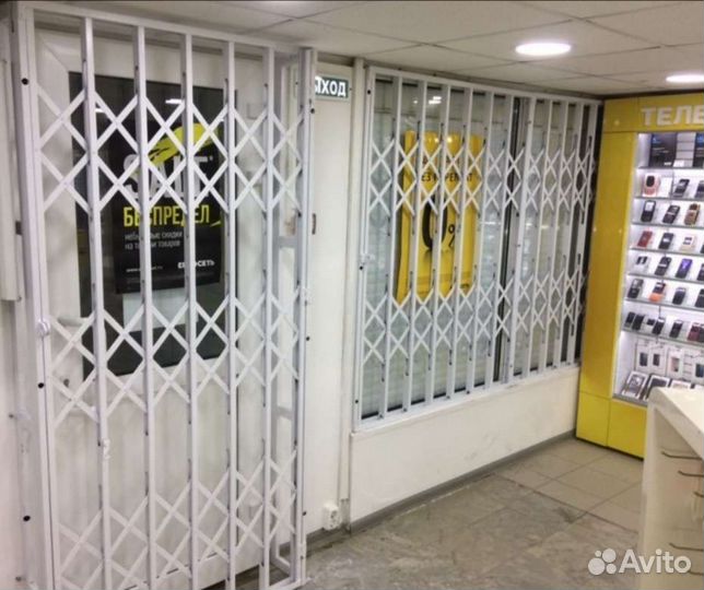 Раздвижные решётки для торговых комплексов