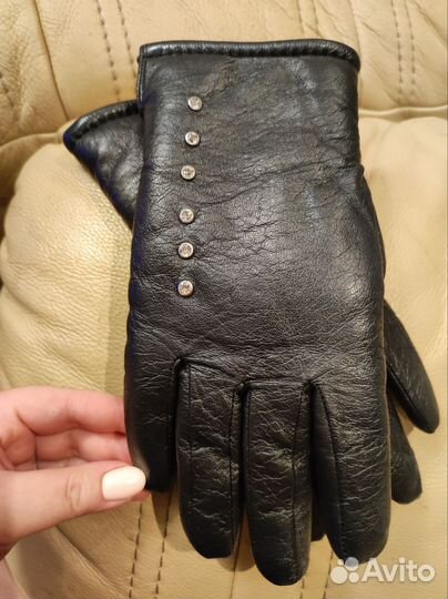 Перчатки женские, экокожа