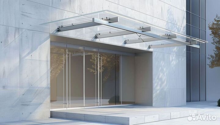 Стеклянный навес