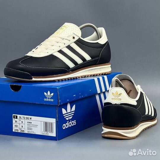 Кроссовки мужские Adidas SL 72 Core Black Leather
