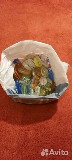 Стеклянные камни, слоник, ящерица, шкатулка