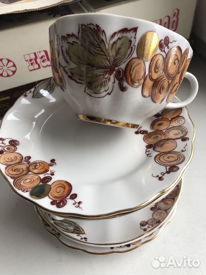 Чайная пара и трио лфз, вербилки, дулево