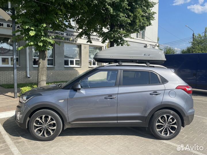 Автобокс Medium LUX 460 серый глянец на Creta
