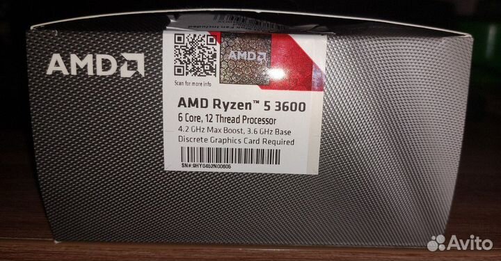 Процессор amd ryzen 5 3600 +BOX