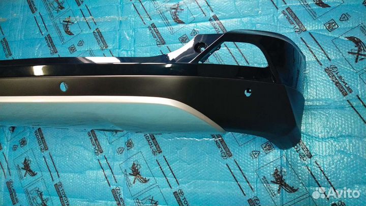 Бампер рав 4 4 с юбкой под датчики и спойлером 221