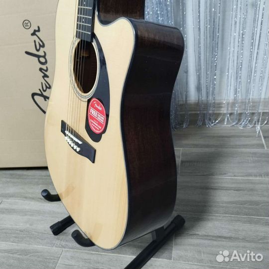 Гитара Fender CD 60 SCE N+ провод для подключения