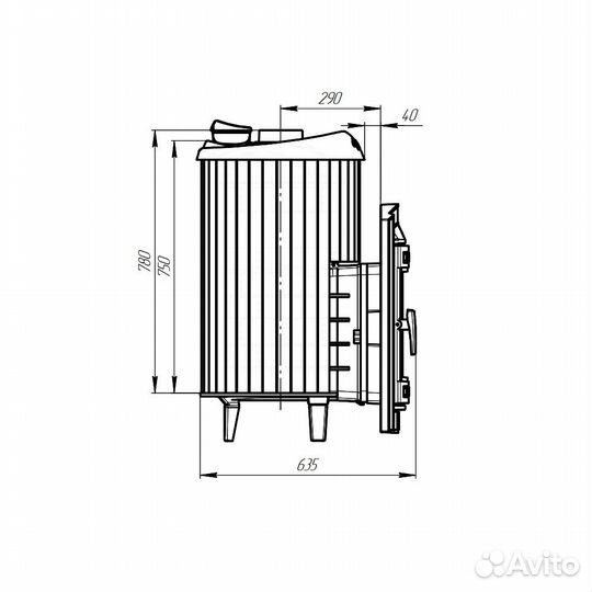 Печь Для Бани «Атмосфера L ктт» ламели «Пироксенит