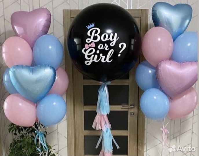 Воздушные шарики на гендер пати