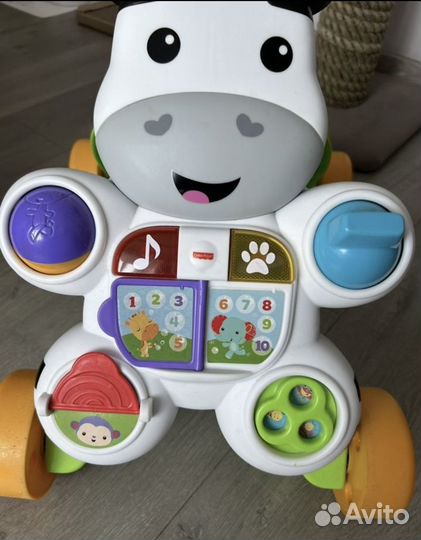 Ходунки каталка fisher price зебра