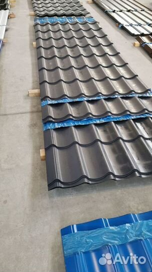 Металлочерепица Монтеррей Люкс шоколад,зеленый мох