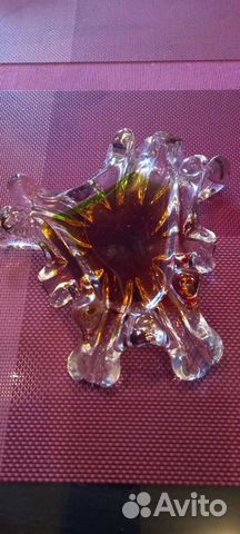 Пепельница,цветное стекло Чехия