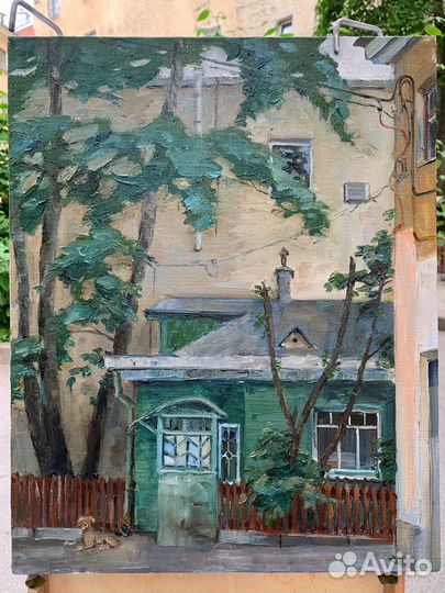 Картина маслом на холсте городской пейзаж