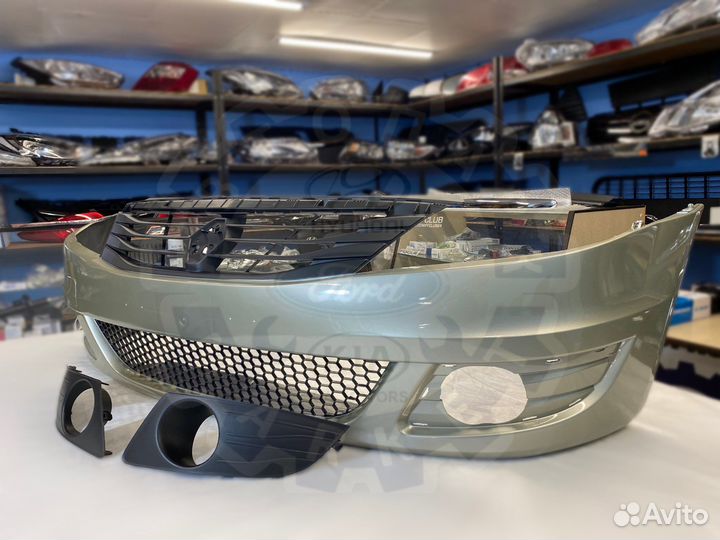 Бампер передний рено логан фаза 2 серый базальт