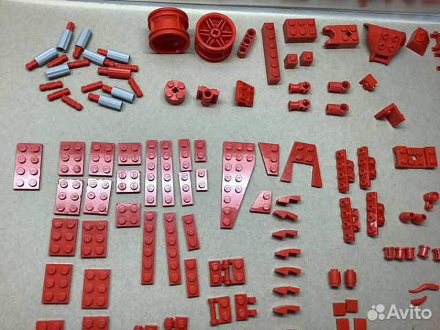 Детали Лего поштучно. Красные. Сборка