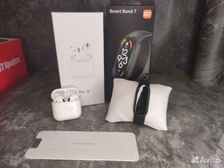 Беспроводные наушники pro 5 + смарт часы