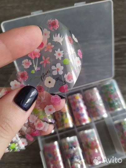 Набор переводной фольги для дизайна ногтей