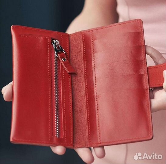 Женский кошелёк, клатч, натуральная кожа