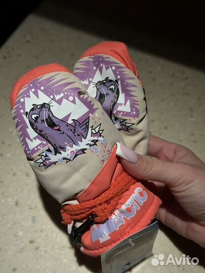 Варежки краги зимние детские 1-2 года