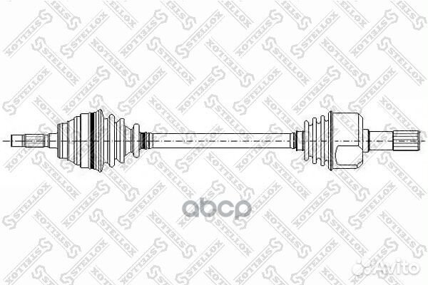 158 1002-SX привод левый 630mm, 21642 Peugeot