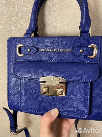 Trussardi jeans сумка мини синяя