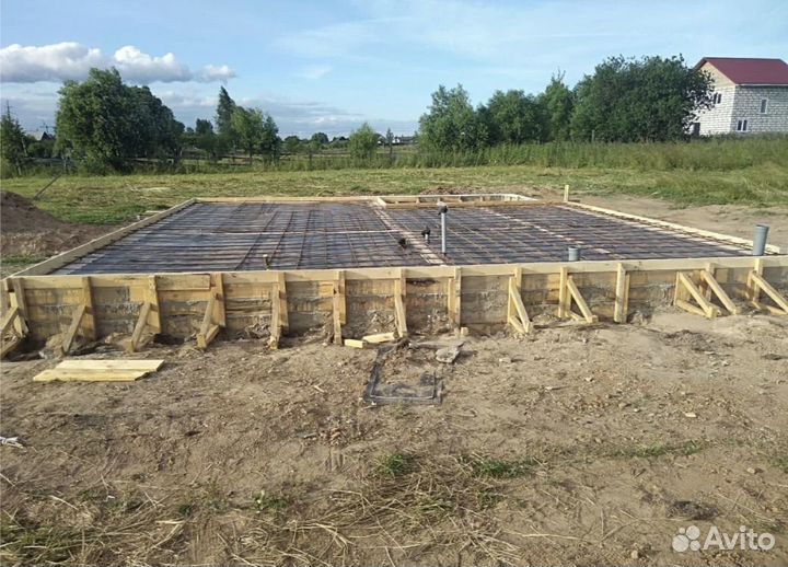 Фундаментный бетонные работы