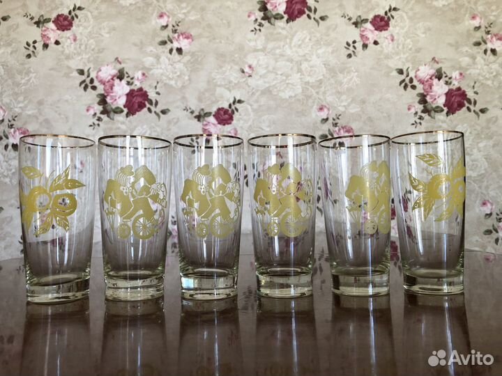 Стаканы тонкие с рисунком