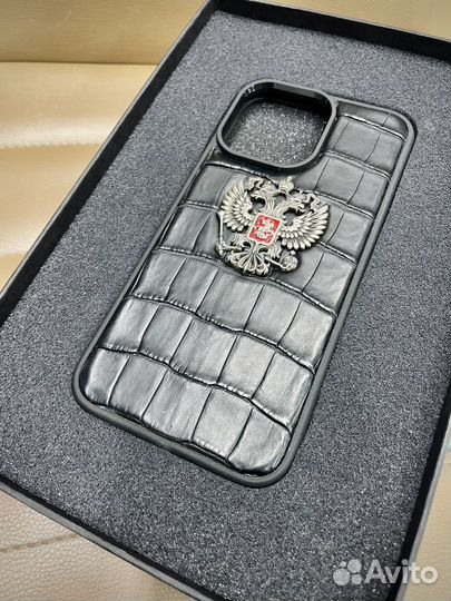 Чехол из кожи крокодила iPhone 14 pro