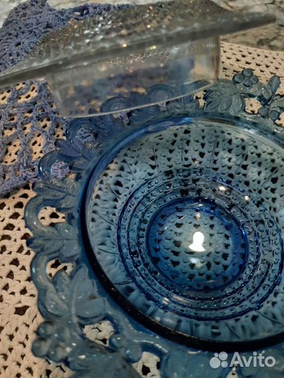 Ваза цветное стекло винтаж