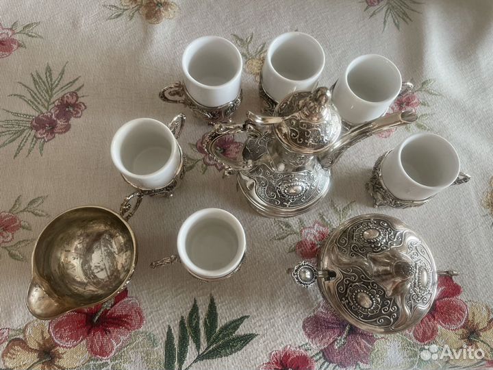 Мельхиоровый кофейный сервиз
