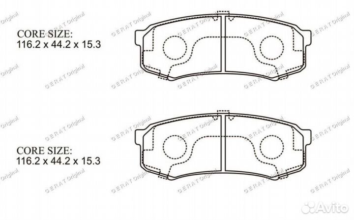 Тормозные колодки задние Toyota LC Prado. Lexus GX