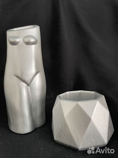 Ваза, органайзер, кашпо, гипсовое изделие