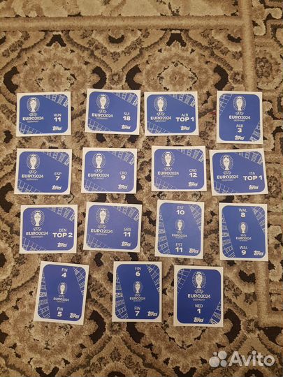 Наклейки topps euro 2024
