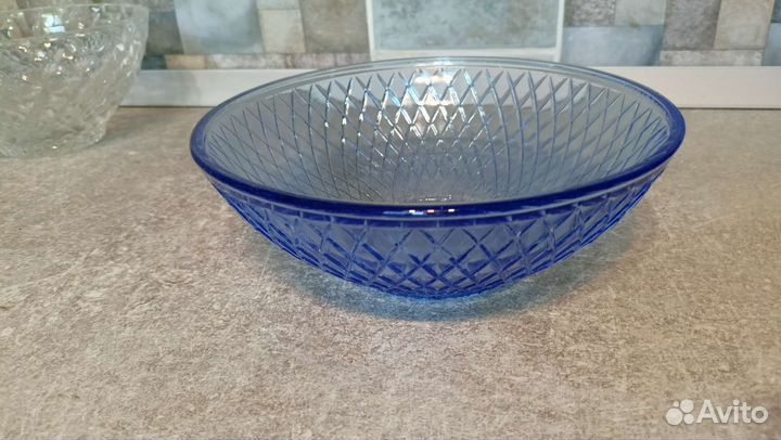 Салатник цветное стекло, хрусталь СССР