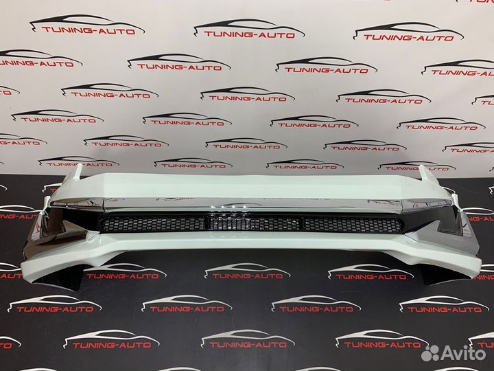 Губа передняя Land Cruiser Prado 150 (белый перламутр)