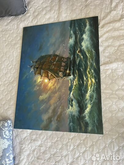 Картина Корабль в море, в стиле Айвазовского