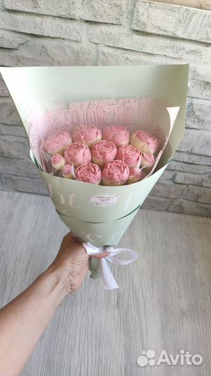 Шоколадные цветы пионы розы